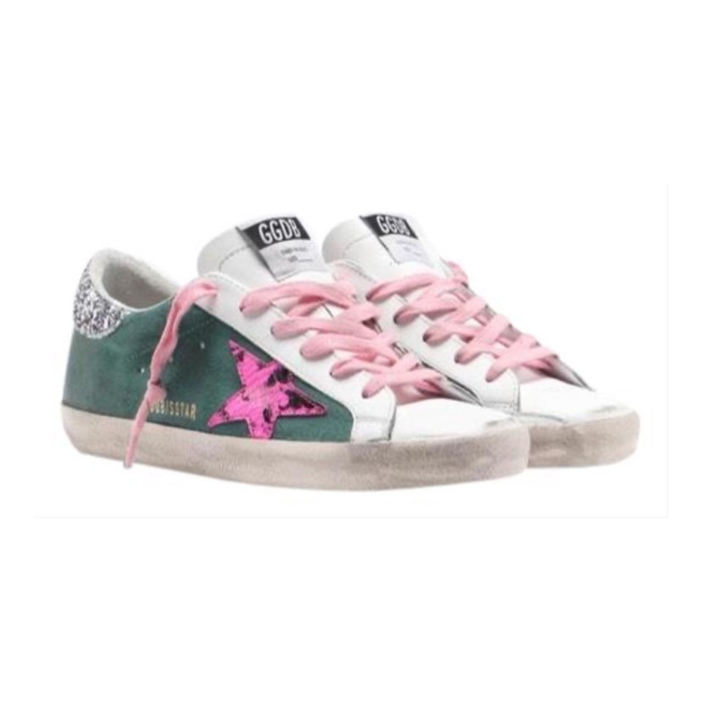 Golden Goose Star Glitter Leather Sneakers